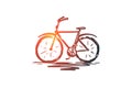 Bike, cycle, ride, wheel, bicycle concept. Hand drawn isolated vector.