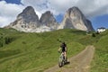 Bike Downhill from Passo Sella, Dolomiti, Italia