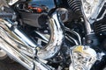 Bike engine as background Royalty Free Stock Photo