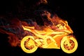 Bike in fire