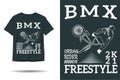 Bike freestyle urban rider silhouette t shirt design Royalty Free Stock Photo