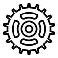 Bike gear wheel icon outline vector. Motor part