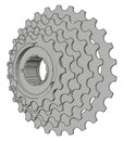 Bike gears, illustration, vector