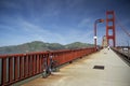 Bike on Golden gate bridge, San Francisco, California, USA