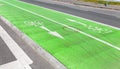 green lane in europe, concept of bicycle way