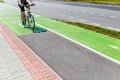 Bike green lane in europe