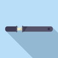 Bike handle pump icon flat vector. Repair fix