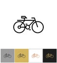 Bike icon, bicycle symbol or biking travel sign
