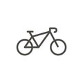 Bike icon vector. Line bicycle symbol.