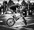 Bike Jump rider in the city of Puyo in Ecuador