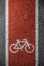 Bike lane asphalt texture