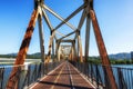 Bike lane bridge over bukhangang Royalty Free Stock Photo