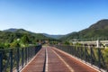 Bike lane bridge over bukhangang Royalty Free Stock Photo