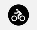 Bike Lane Icon. Bicycle Cycle Cyclist Commuter Biking Sports Exercise Road Traffic Sign Symbol