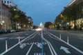 Bike lane at night Washington DC Royalty Free Stock Photo