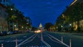 Bike lane at night Washington DC Royalty Free Stock Photo