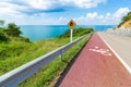 Bike lane and sea view