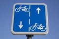 Bike Lane Sign Royalty Free Stock Photo