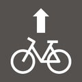 Bike lane sign Royalty Free Stock Photo