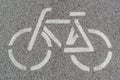 Bike lane sign Royalty Free Stock Photo