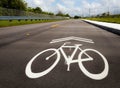 Bike Lane Sign Royalty Free Stock Photo