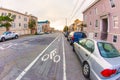 Bike lane on street outer richmond san francisco