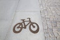 Bike Lane Symbol in Stockholm; Sweden