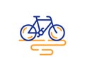 Bike line icon. Bicycle route sign. Vector