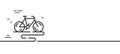 Bike line icon. Bicycle route sign. Vector