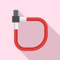 Bike lock icon, flat style Royalty Free Stock Photo