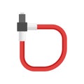 Bike lock icon, flat style Royalty Free Stock Photo