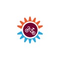 Bike logo template vector Royalty Free Stock Photo