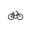 Bike Love Logo Icon Design isolated on white background