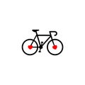 Bike Love Logo Icon Design isolated on white background