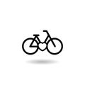 Bike Love Logo Icon with shadow