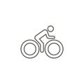 Bike, man vector icon. Simple element illustration from map and navigation concept. Bike, man vector icon. Real estate concept Royalty Free Stock Photo