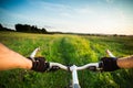 Bike on the meadow Royalty Free Stock Photo