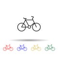 a bike multi color style icon. Simple thin line, outline vector of web icons for ui and ux, website or mobile application Royalty Free Stock Photo