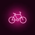 a bike neon icon. Elements of web set. Simple icon for websites, web design, mobile app, info graphics