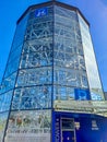 Bike new tower in Beroun town near railway station in autumn sunny color day