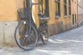 A bike in the old town of Stockholm, Sweden