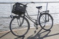 Bike at Oosterdok Canal Port; Amsterdam Royalty Free Stock Photo