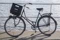 Bike at Oosterdok Canal Port; Amsterdam; Royalty Free Stock Photo