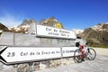 Bike, parked at the Col Glandon, France Royalty Free Stock Photo