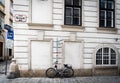 Bike parked on typical Vienna street