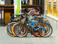 Bike parking lot in Coyoacan, CDMX, Mexico