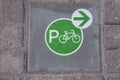 Bike Parking Sign, Amsterdam; Holland Royalty Free Stock Photo