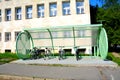 Bike parking in the University of Miskolc, Topolcza, Hungary