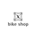 Bike part vector logo for bike shop letter X