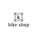 Bike part vector logo for bike shop letter k